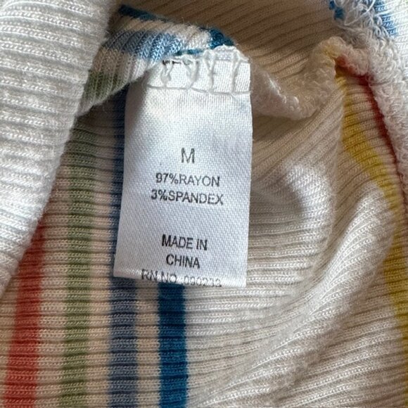 PS Basics PacSun Striped V-neck Shirt Top sz M - Picture 5 of 7